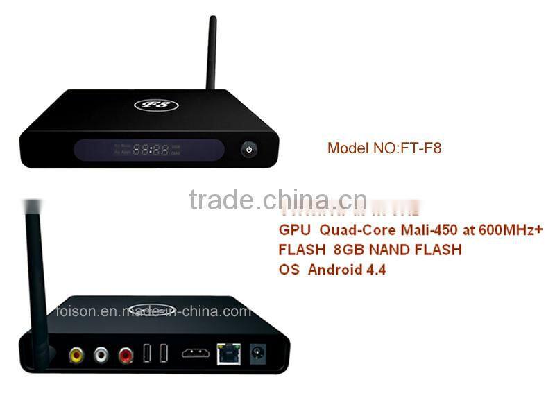 Android internet global tv box F8 with amlogic S812 1080p HD OS android 4.4.2