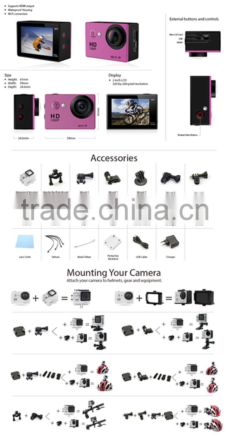 Cheap Sport Camera Action Camera 1080P Bluetooth WIFI Mini Sport Camera