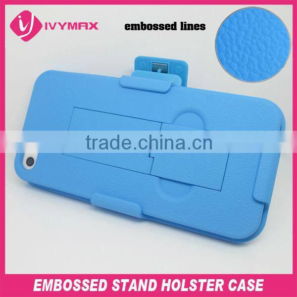 newest embossed kickstand hard case for apple iphone 5 cell phone case