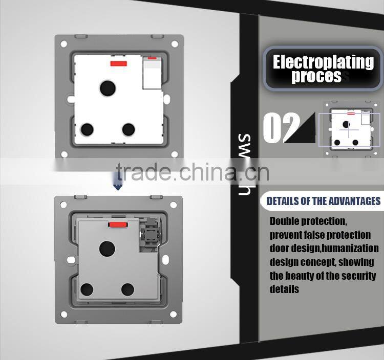2016 Hot Design PC White touch delay wall switch