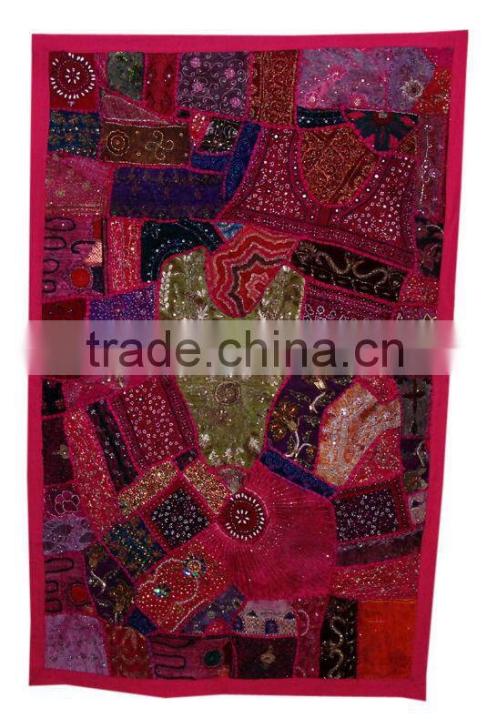 Handmade embroidered tree Wall Hangings tapestry