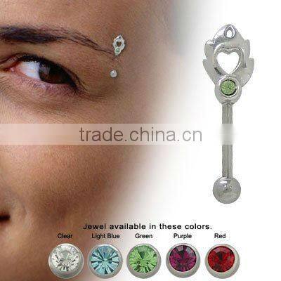 Crystal Eyebrow Ring Body Piercing Jewelry