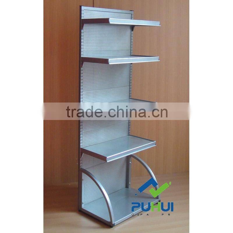 single sided metal shelf display