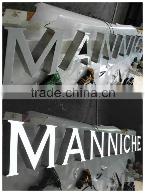 Frontlit 3d logo embossing acrylic letter sign