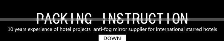luxurious decorative wall mirror, fogless mrirror items for home decoration
