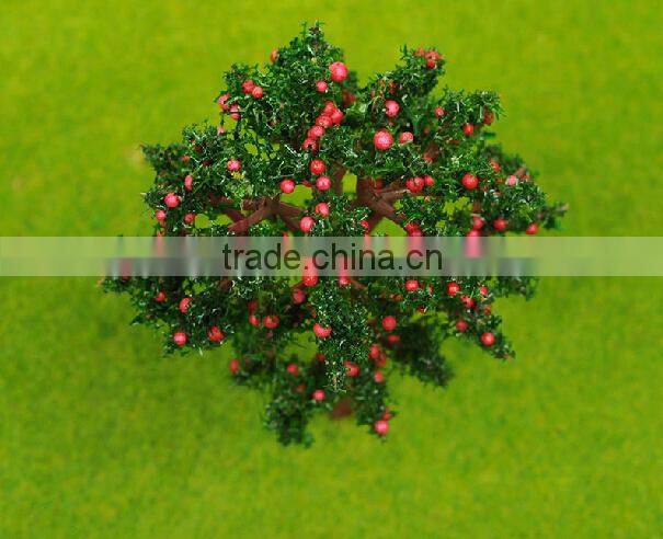model color fruit tree in train layout model