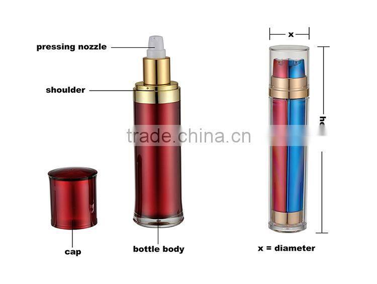 Luxury acrylic square airless spray cosmetic bottle