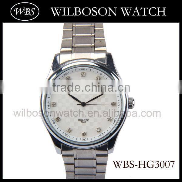 Japan movt quartz watch stainless steel back