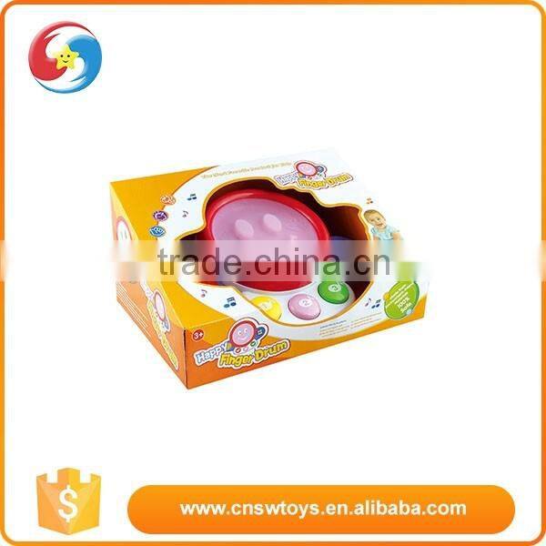 Plastic kids B/O hand drum toy educational musical instrument decoration