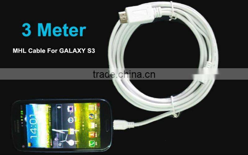 white MHL MIcro USB 5 pin to Female Cable
