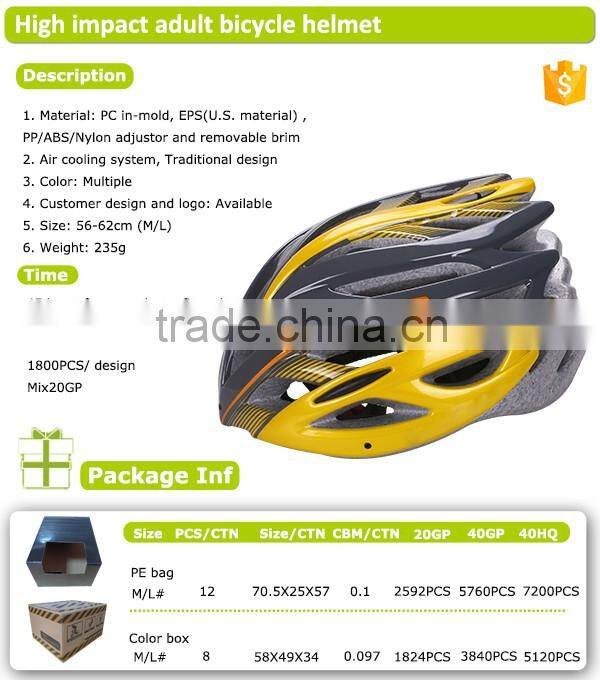 Black color professional producing adult bicycle helmet