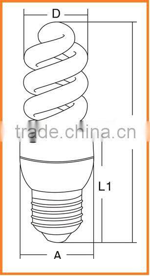 Mini full spiral T2 energy saving lamp