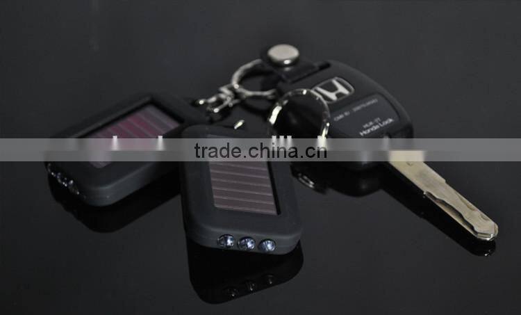 Car company promotional gifts custom, solar keychain with LED lights