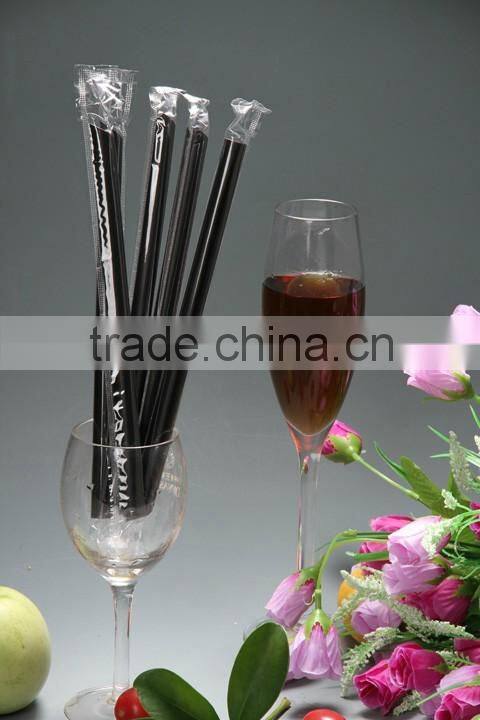 Party used and Eco-friendly straight plastic straw in opp bag