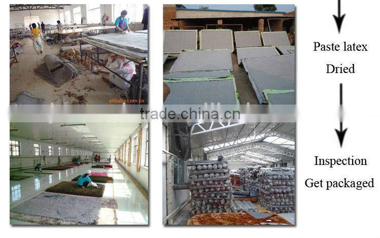 Brown Hand tufted shaggy car mat