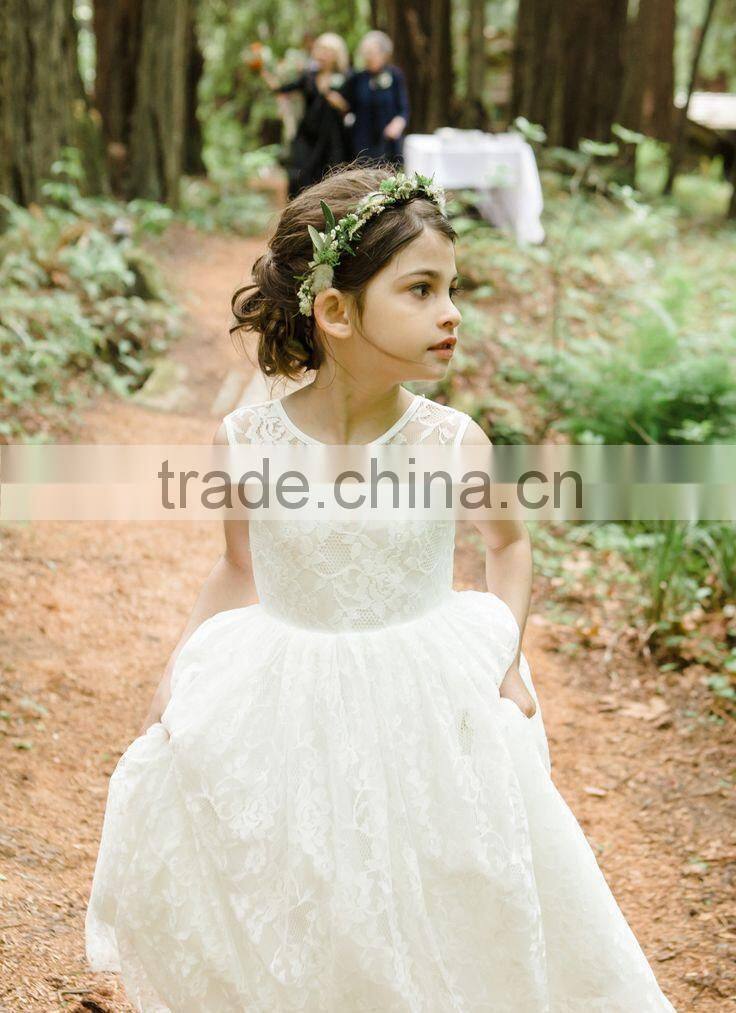 Handmade baby girls evening dresses pink flower girl dress boutique High Quality Kids dresses Flower Girl Dresses