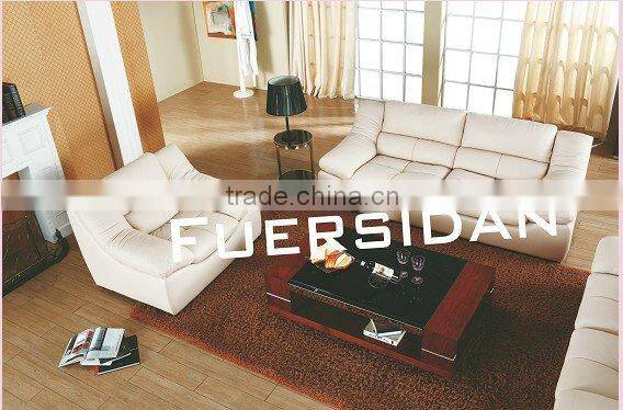 Indian indoor furniture white leather sectional sofa modern