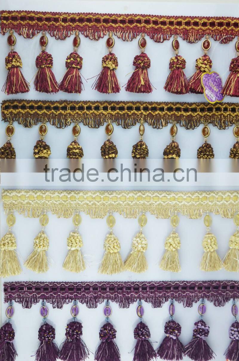 colorful curtain tassel fringe wholesale