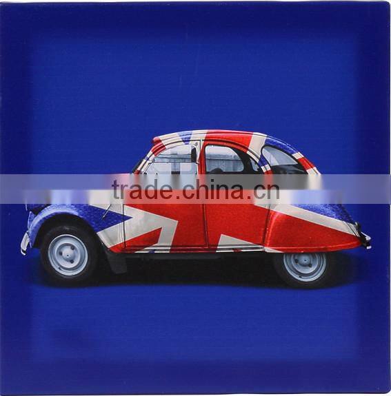 2015 Fashion emboss canvas painting art of car