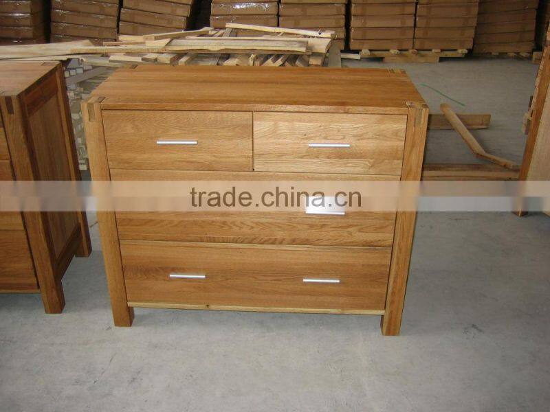 Oak wood drawers of chest