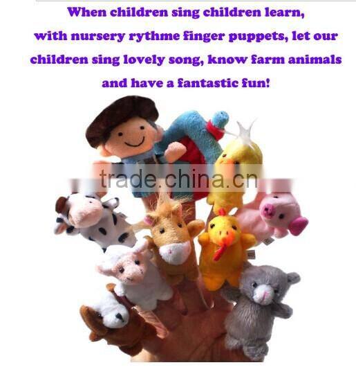 The Nursery Rhyme Finger Puppets "Old Macdonald Had A Farm" Baby Toys For Children JPtoys140704