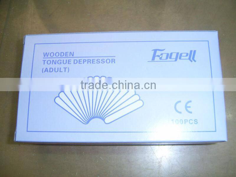 V-GF16-14 50PCS adult disposable sterile medical wooden tongue depressor with paper box