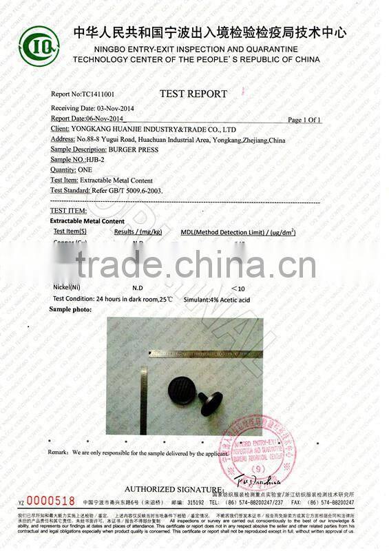 DIY burger maker press