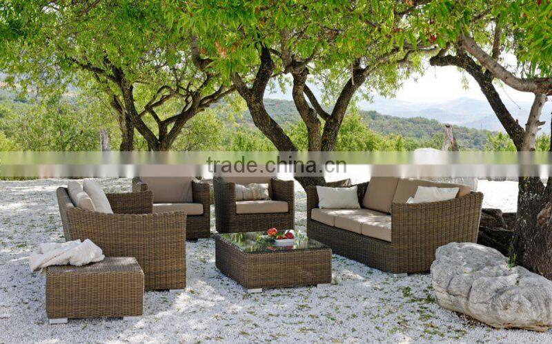 Modular patio wicker synthetic rattan sofa set outdoor furniture - Patio garden sofa- outdoor sofa set