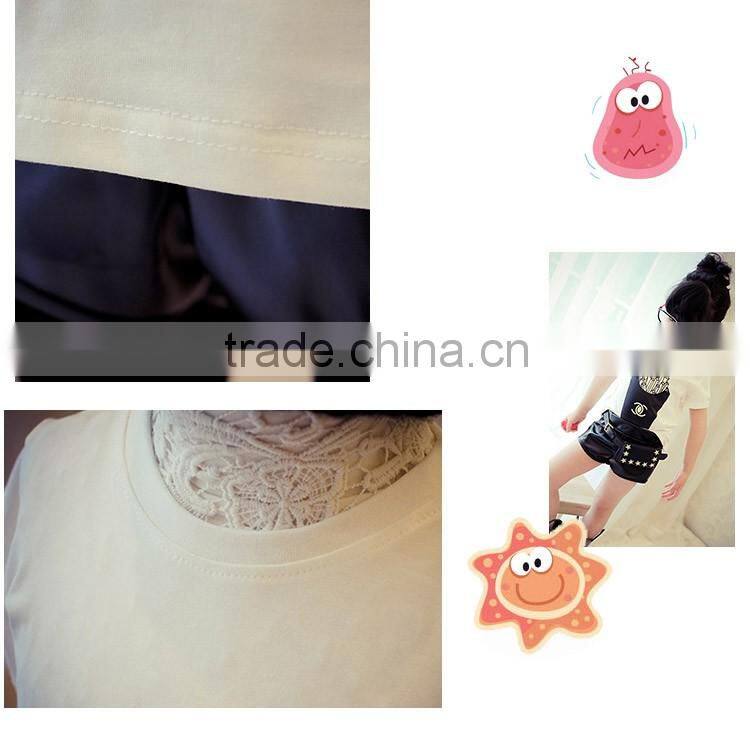 Hot Selling Comfy Cute Cartoon Printed White Tee Shirt for Children