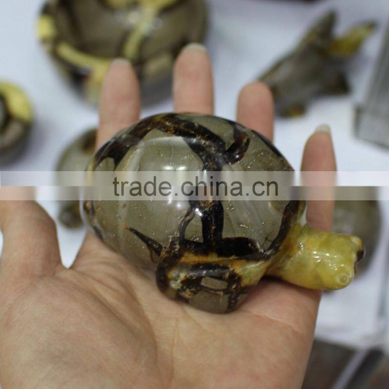 New animal cravings natural dragon septarian quartz crystal carved tortoise