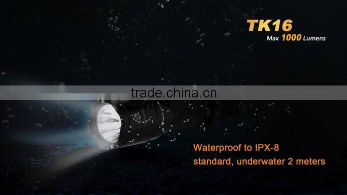 in stock Fenix TK16 flashlight1000 lumens with Tail mode switch four brightness modes flashlight torch