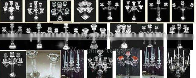 On Sale!!Just US$1 crystal glass candle holder for wedding decoration