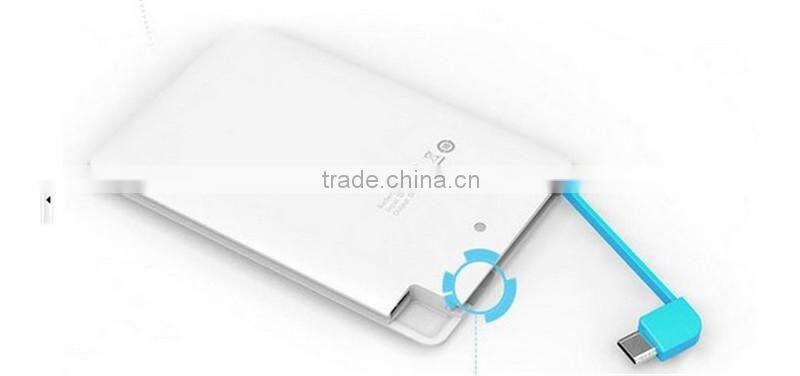 Cheap portable 2500mah lithium polymer battery power bank super slim credit card power bank