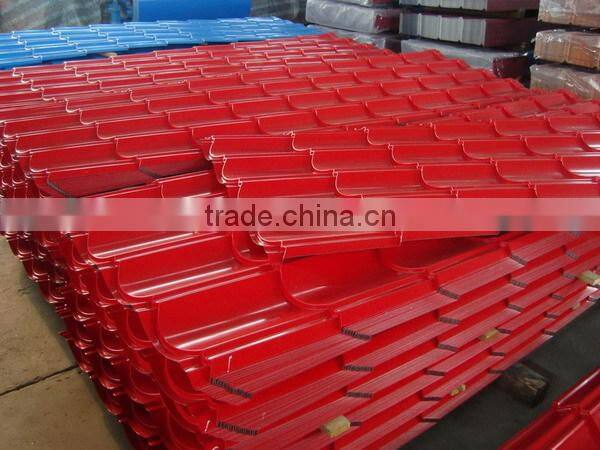Glazed Metal Roof Tile Sheet / Corrugated Roofing Tile For Sale