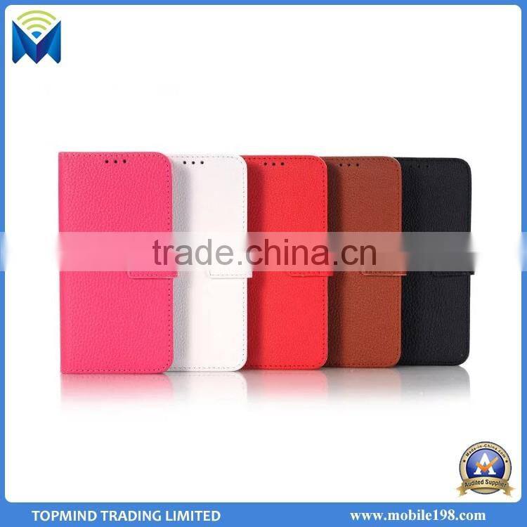 Cheap Litchi Pattern PU Wallet Leather Case for Samsung Galaxy S7 Edge with Card Slot