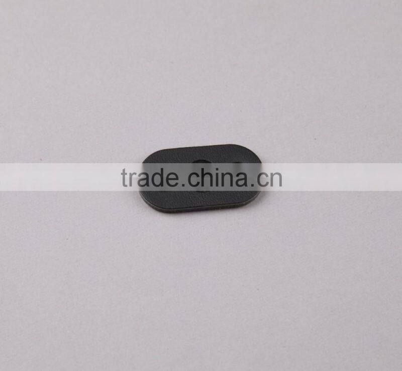 Color PU Leather Label with Custom Logo Backpack Pig Nose Leather Cord End Stoppers