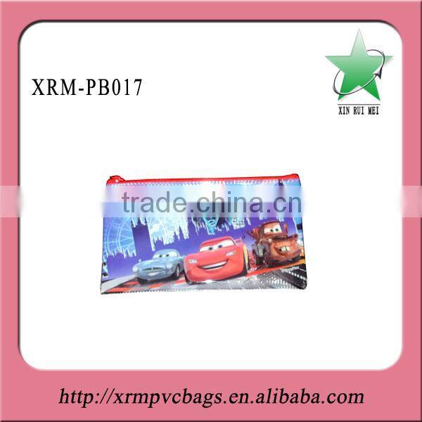 Cute orange pvc kids pencil case