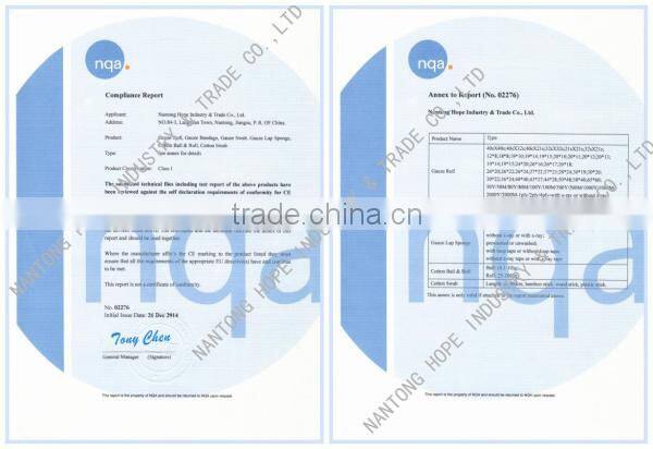 blue medical abdominal swabs