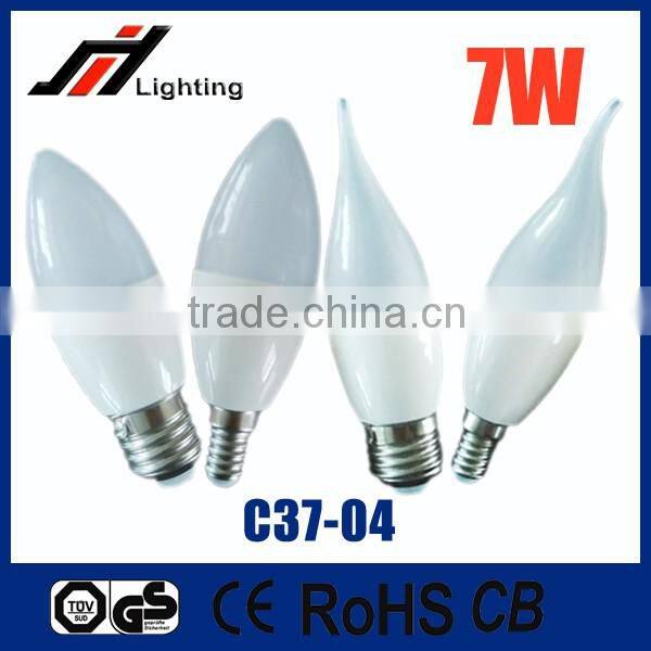 2016 hot sale C37 7W 220-240V E27 B22 e14 candle light