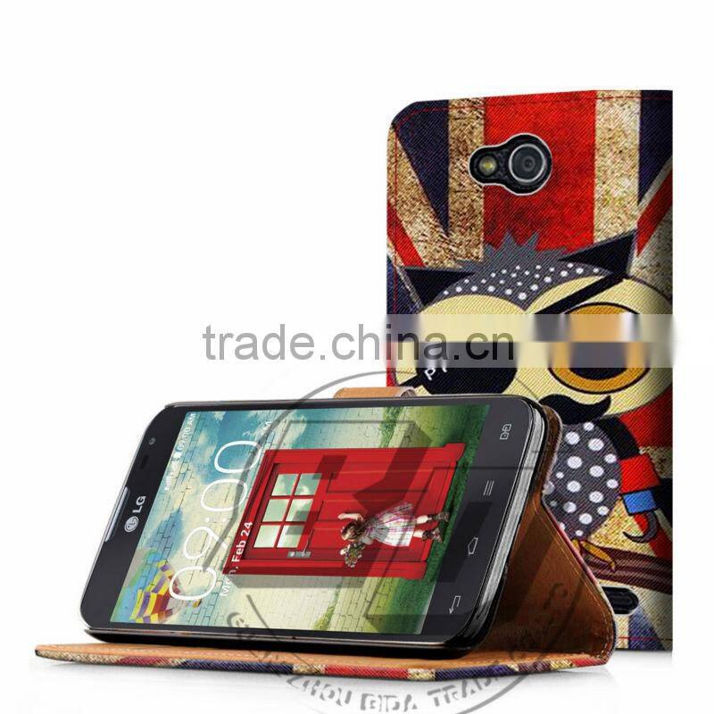 For LG Optimus G Pro 2 High Quality Print Card Holder Flip PU Folio Wallet Leather Case Cover Moible Phone Csae