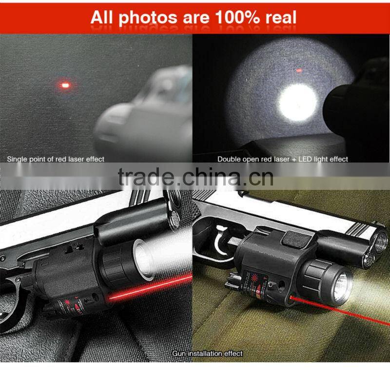 Tactical green and red Laser Sight with LED with rat tail pressure pad