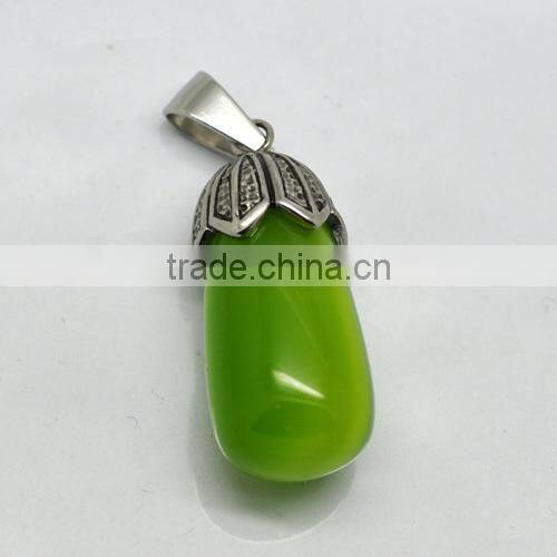 New Arrival Stainless Steel Gold Flower Crystal Pearl Pendant For Lady