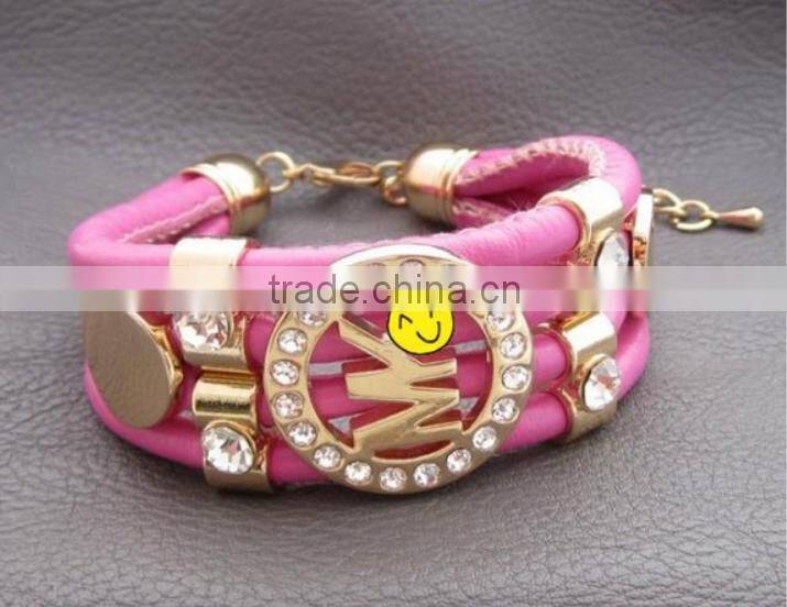 fashion vintage Pu leather lady leather bracelet arm band