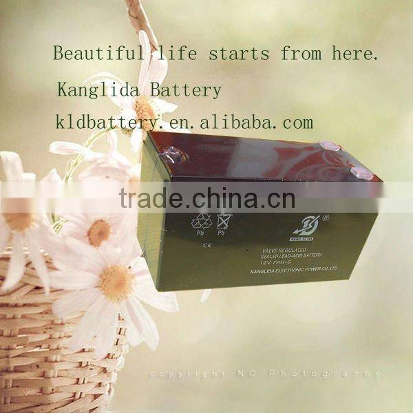 Sealed lead acid 12v7ah accumulator /battery for anti-theft alarm system