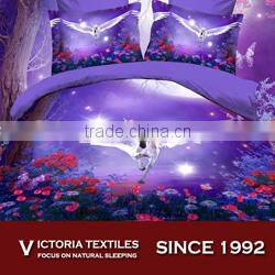angel horse big pattern 3d reactive printed bedding sets complete bed cover set