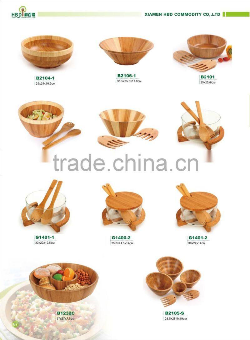 Hot new products for 2016 natural eco-friendly vegetable bamboo salad bowl, wood bamboo salad bowl,kitchen salad bowl wholesale