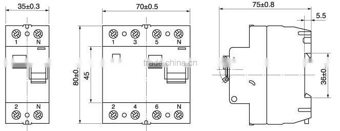 BDL16-100 yueqing rccb circuit breaker 4p 30ma