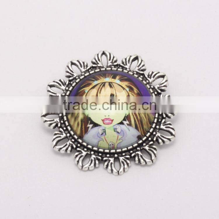 China wholesale brooch silver plated fairy spirit crystal brooch pins jewelry fashion factory