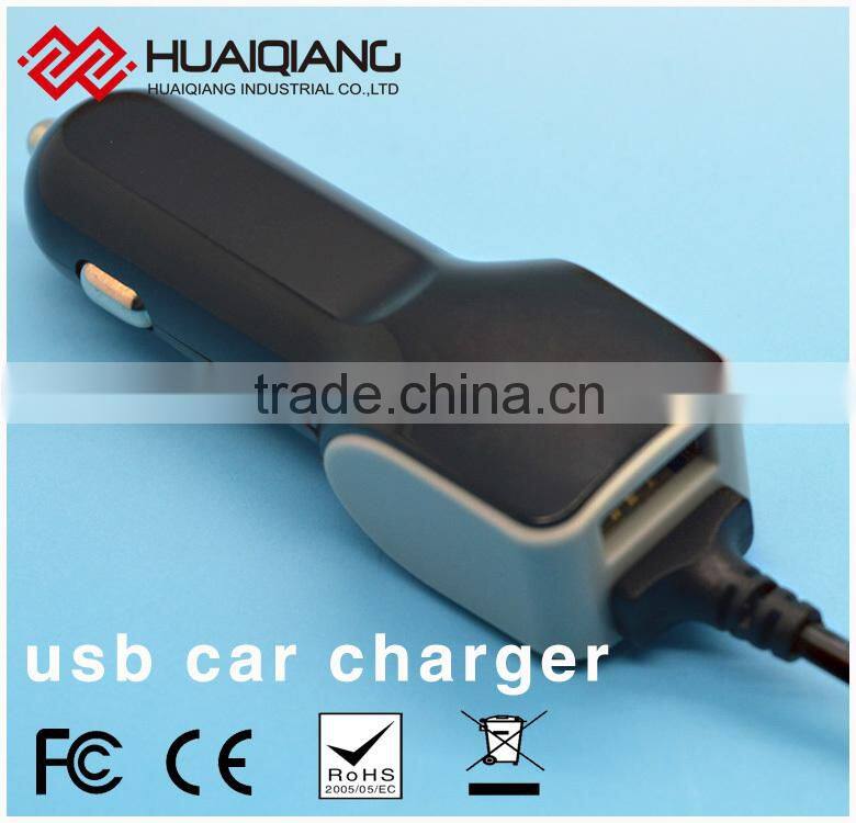 Certificate dual port car usb charger wholesale for cell phone charger