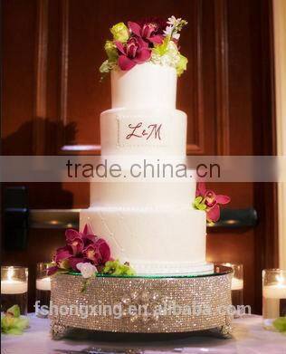 CSz-7 Beautiful crystal cake stand with shining diamond for wedding & event